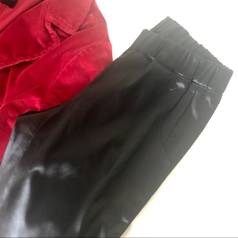 Alto Ankle skinny shinny tuxedo trousers